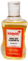 Karian Facial Deep Cleansing Oil is nourishing and gentle. It is 100% natural with no artificial fragrances or dyes. Softer, clearer, smoother complexion. Brighter skin tone. Removes makeup, dirt, impurities and blackheads