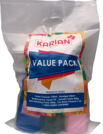KARIAN VALUE PACK Contains the main cleaning products for your home. Free gift is included. Ideal gift for your friends ,family and staff.